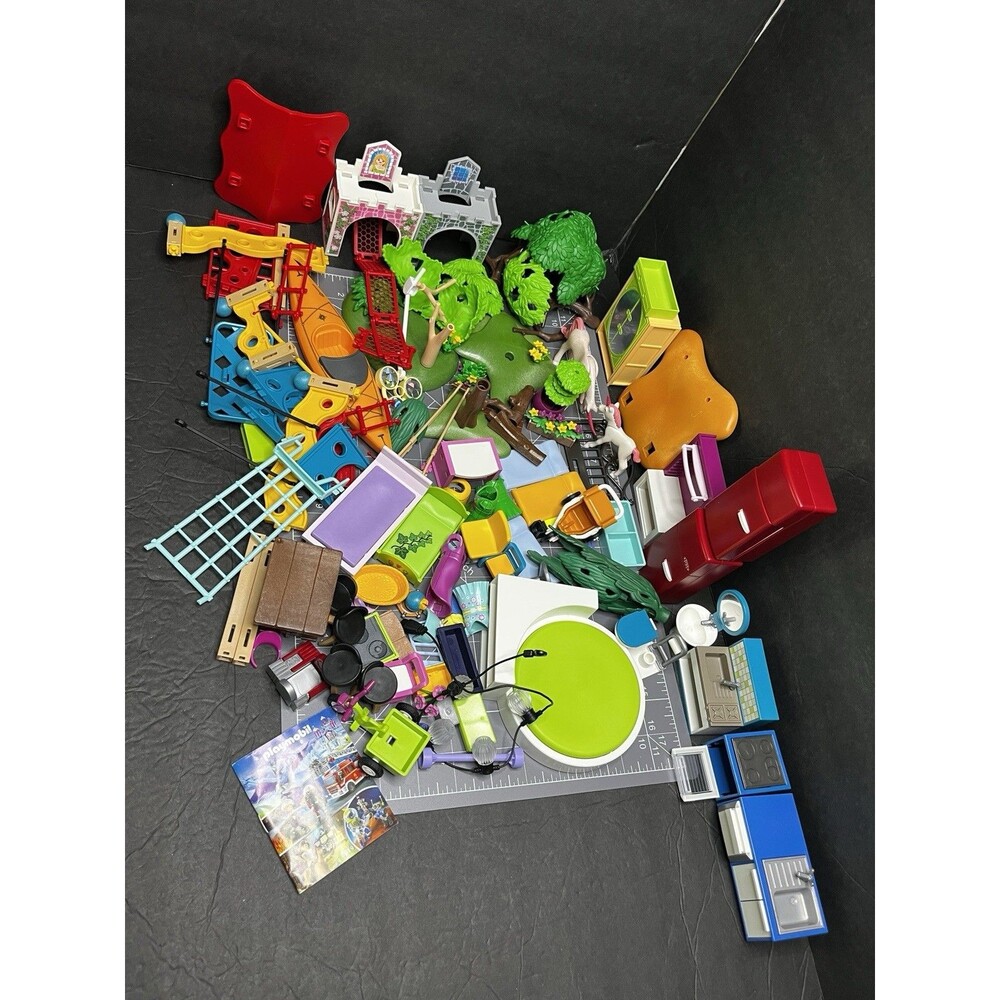 Lot Of Playmobil Pieces Trees Furniture Unicorns Mixed Incomplete Lot